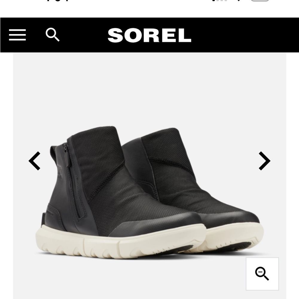 Sorel Leather Waterproof Black Zip-Up Boots - NIB. Size 8.5